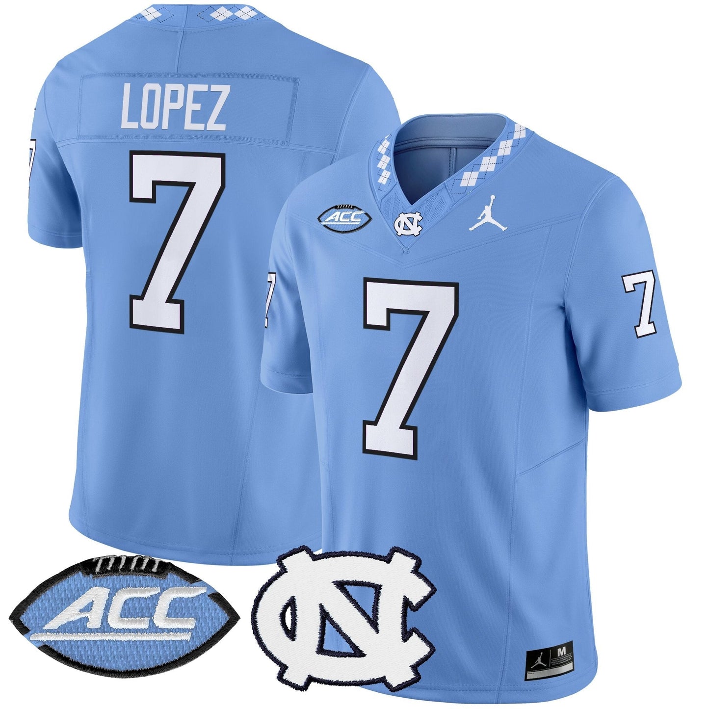 Men's North Carolina Tar Heels 2025 Vapor Limited Jersey - All Stitched