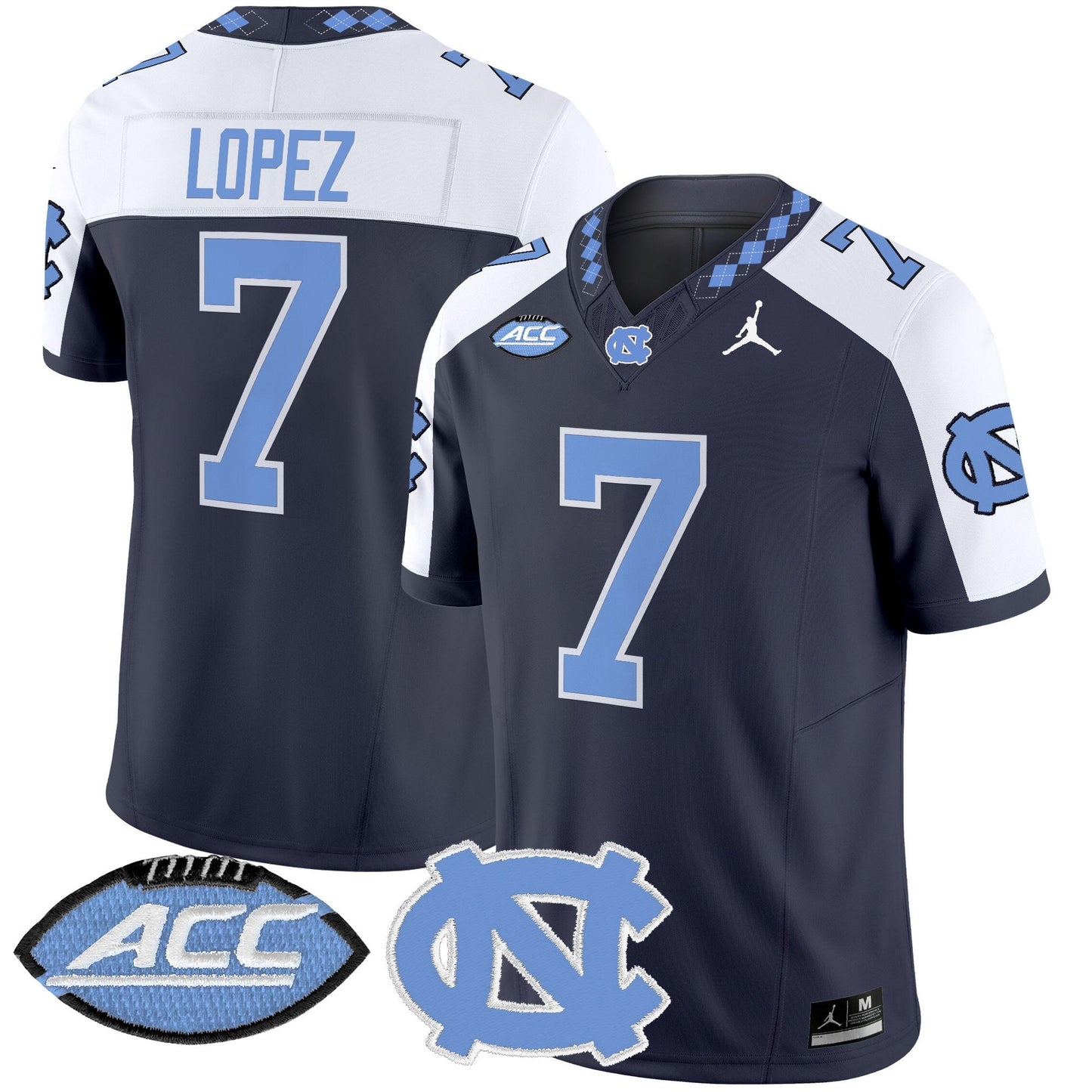 Men's North Carolina Tar Heels 2025 Vapor Limited Jersey - All Stitched