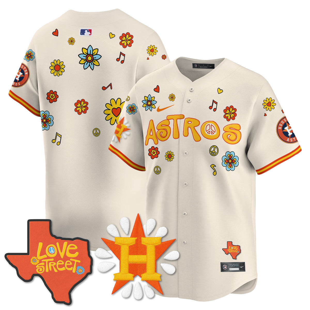 Men's Houston Astros "Love Street" Limited Jersey - All Stitched
