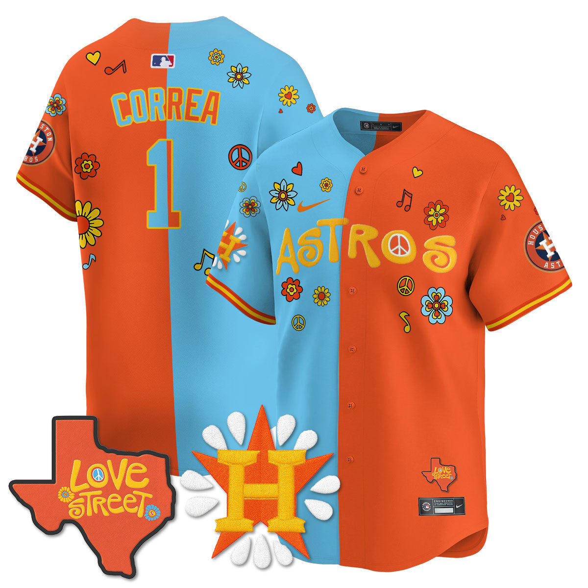 Men's Houston Astros "Love Street" Limited Jersey - All Stitched