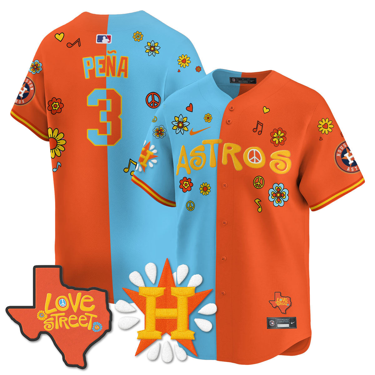 Men's Houston Astros "Love Street" Limited Jersey - All Stitched