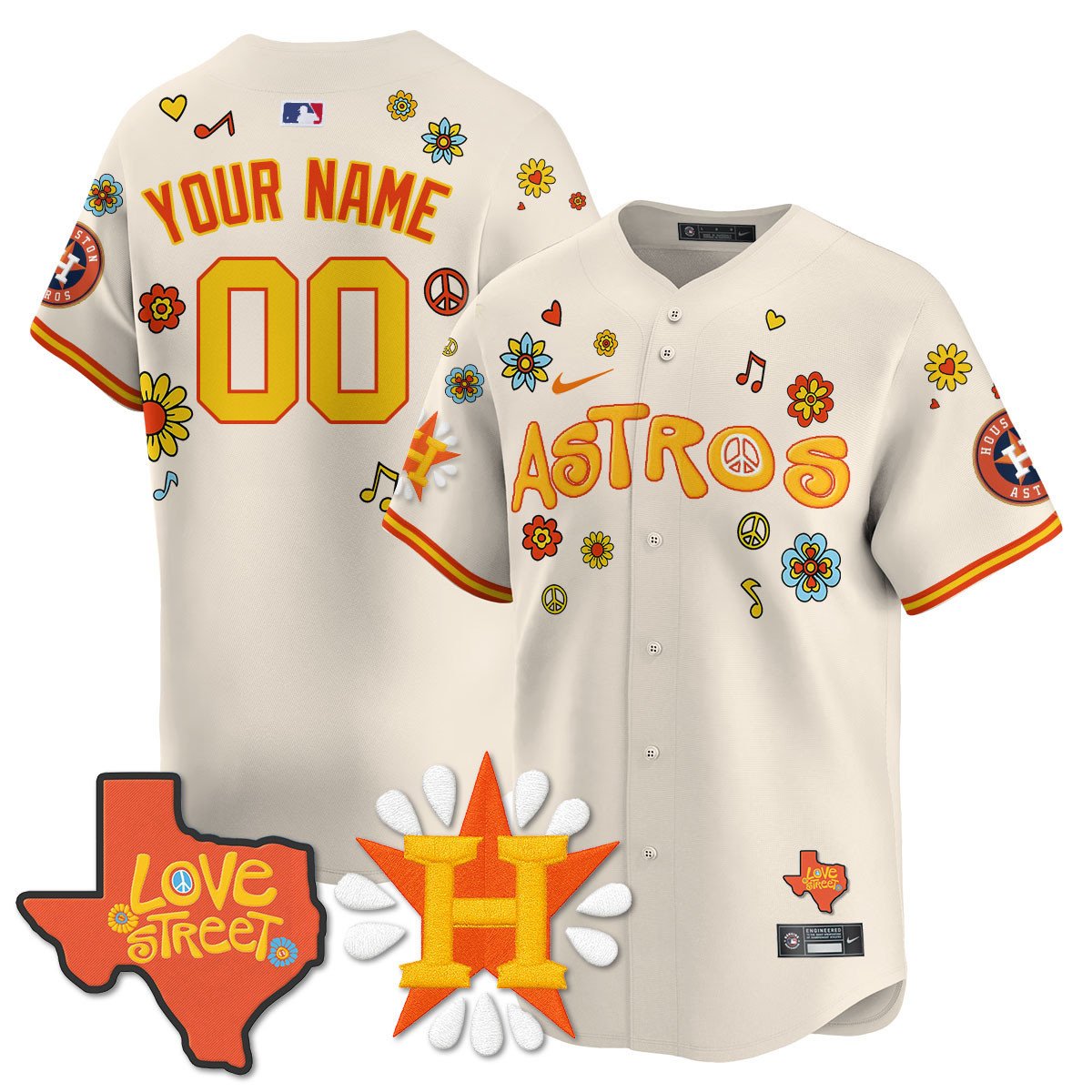 Houston Astros "Love Street" Limited Custom Jersey - All Stitched