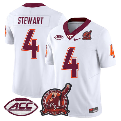 Men's Virginia Tech Hokies Coach Frank Beamer Patch 2025 Vapor Limited Jersey - All Stitched