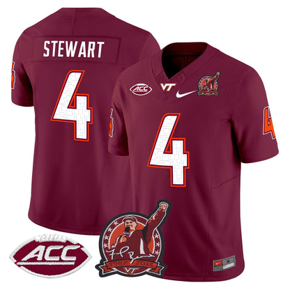 Men's Virginia Tech Hokies Coach Frank Beamer Patch 2025 Vapor Limited Jersey - All Stitched