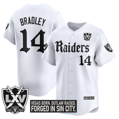 Las Vegas Raiders 'Gothic Sin City Shadows Edition' Vapor Baseball Jersey V2 - All Stitched