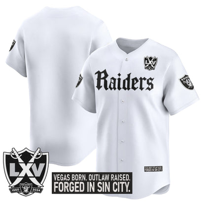 Las Vegas Raiders 'Gothic Sin City Shadows Edition' Vapor Baseball Jersey V2 - All Stitched