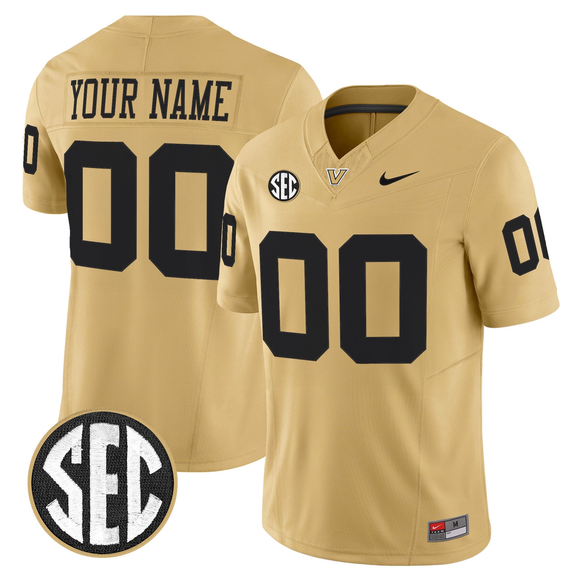 Vanderbilt Commodores 2025 Vapor Limited Custom Jersey - All Stitched