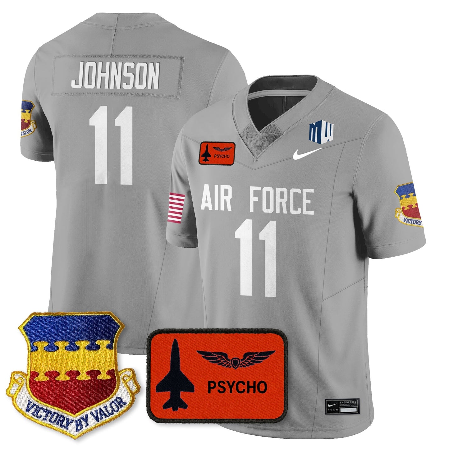 Men's Air Force Football 2025 Honor F-16 Jersey - All Stitched