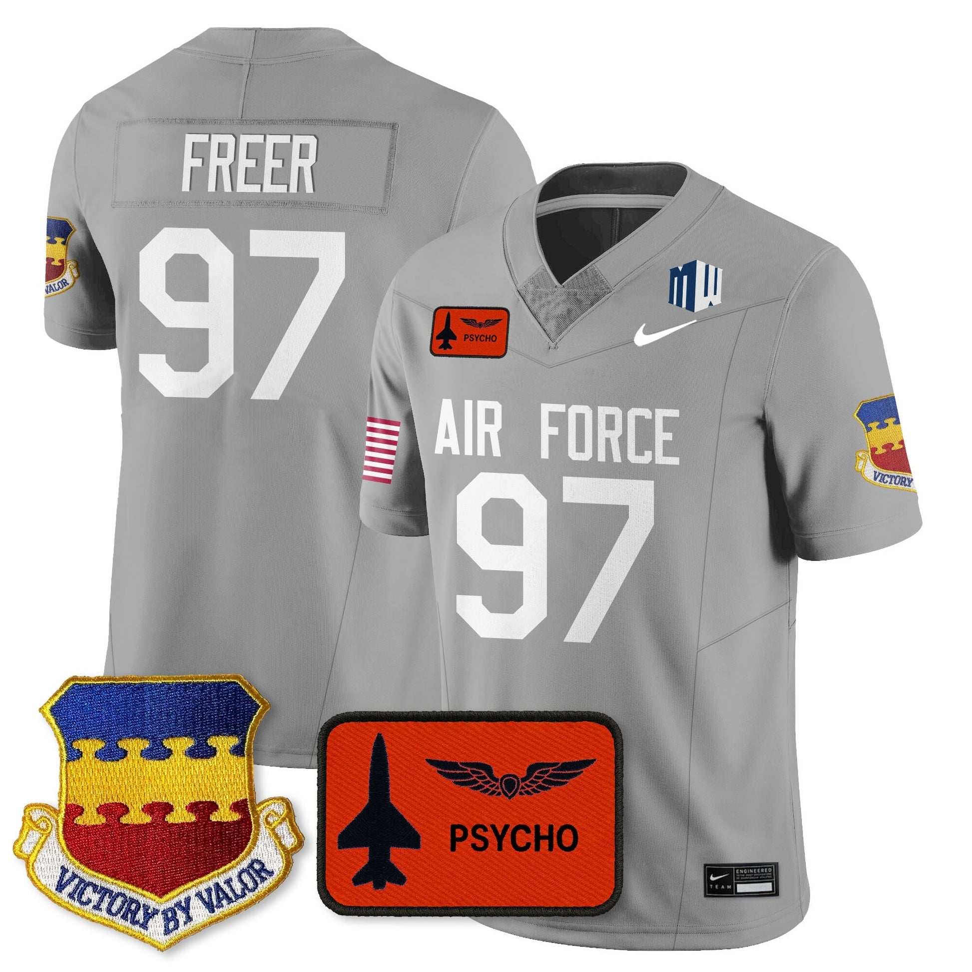 Men's Air Force Football 2025 Honor F-16 Jersey - All Stitched