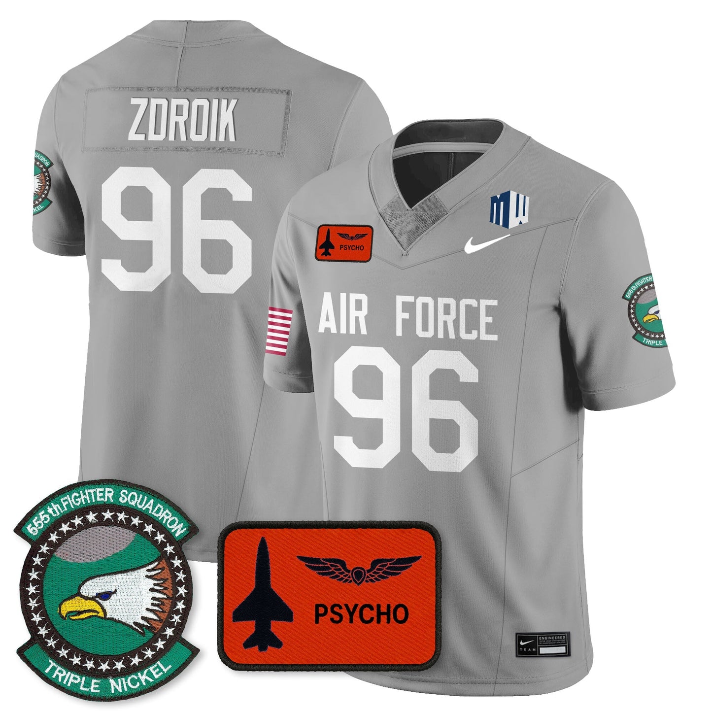 Men's Air Force Football 2025 Honor F-16 Jersey - All Stitched