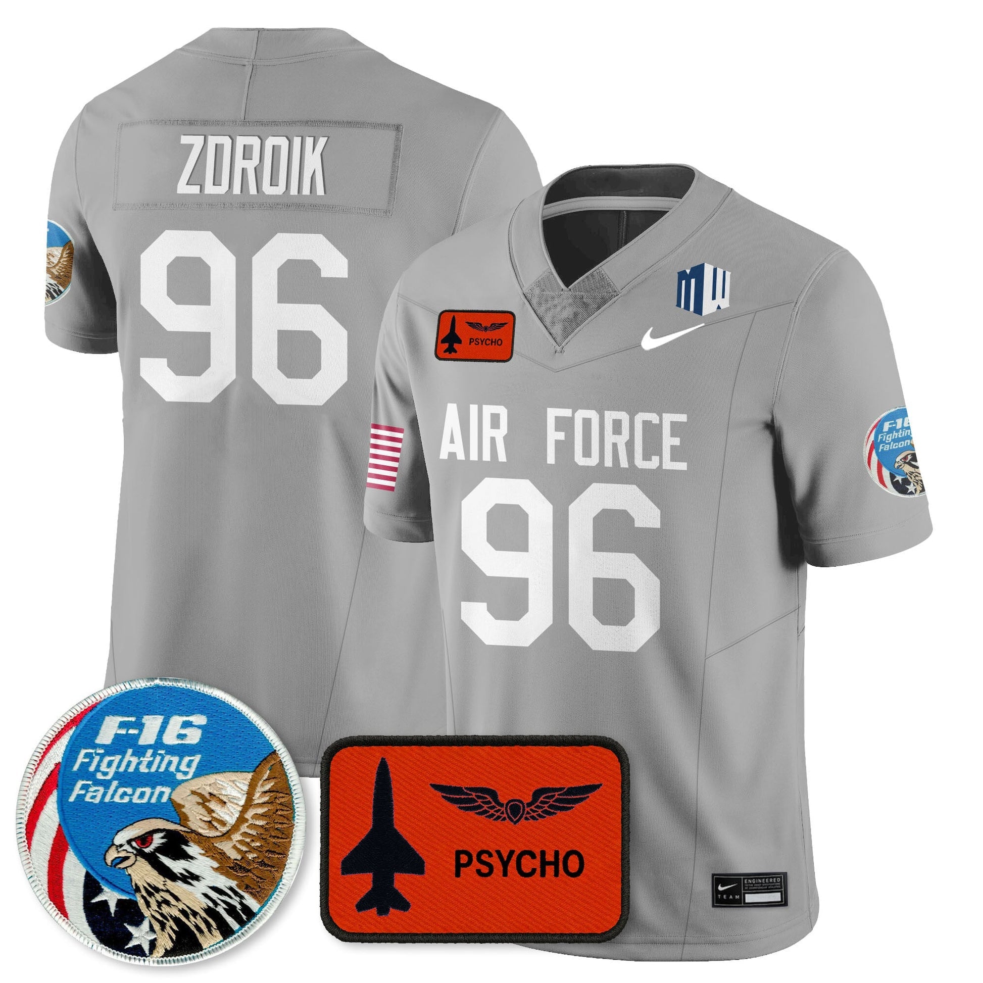 Men's Air Force Football 2025 Honor F-16 Jersey - All Stitched