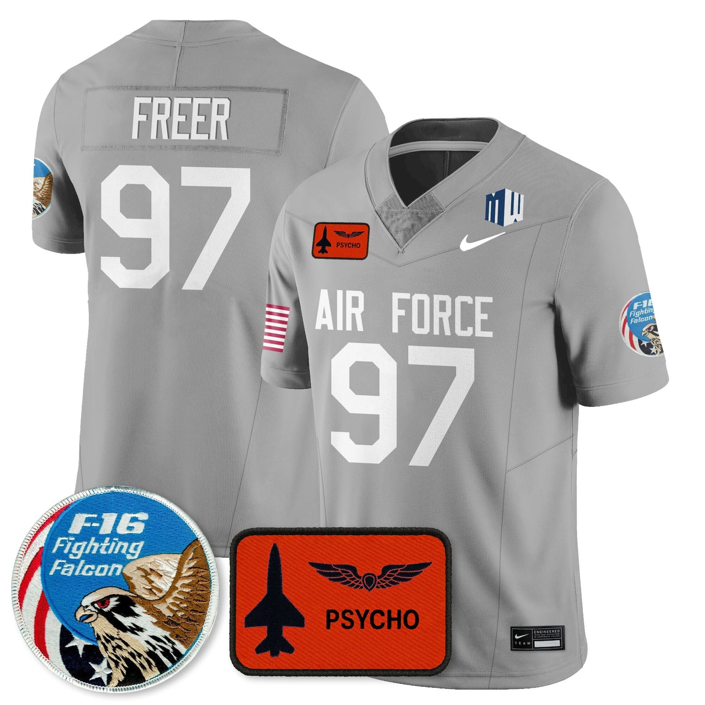 Air Force Football 2025 Honor F-16 Jersey - All Stitched