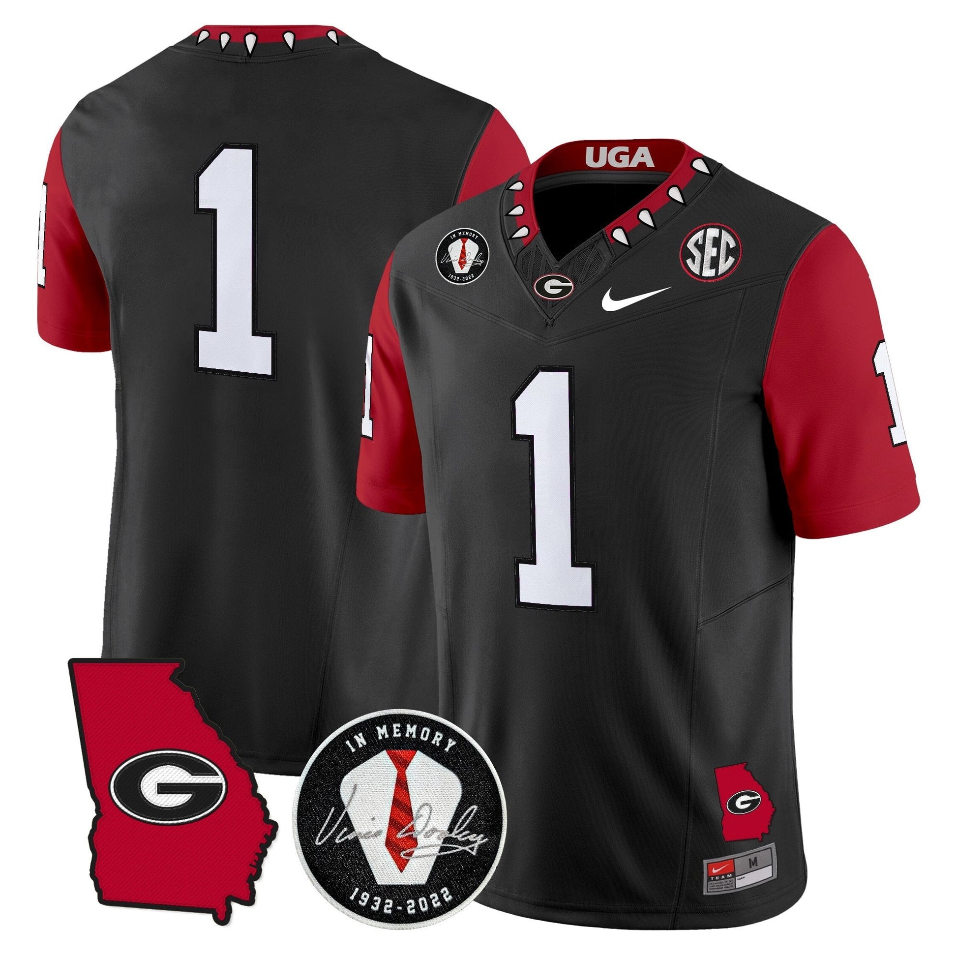 Men's Georgia Bulldogs 2025 Color Sleeves Vapor Limited Jersey - All Stitched