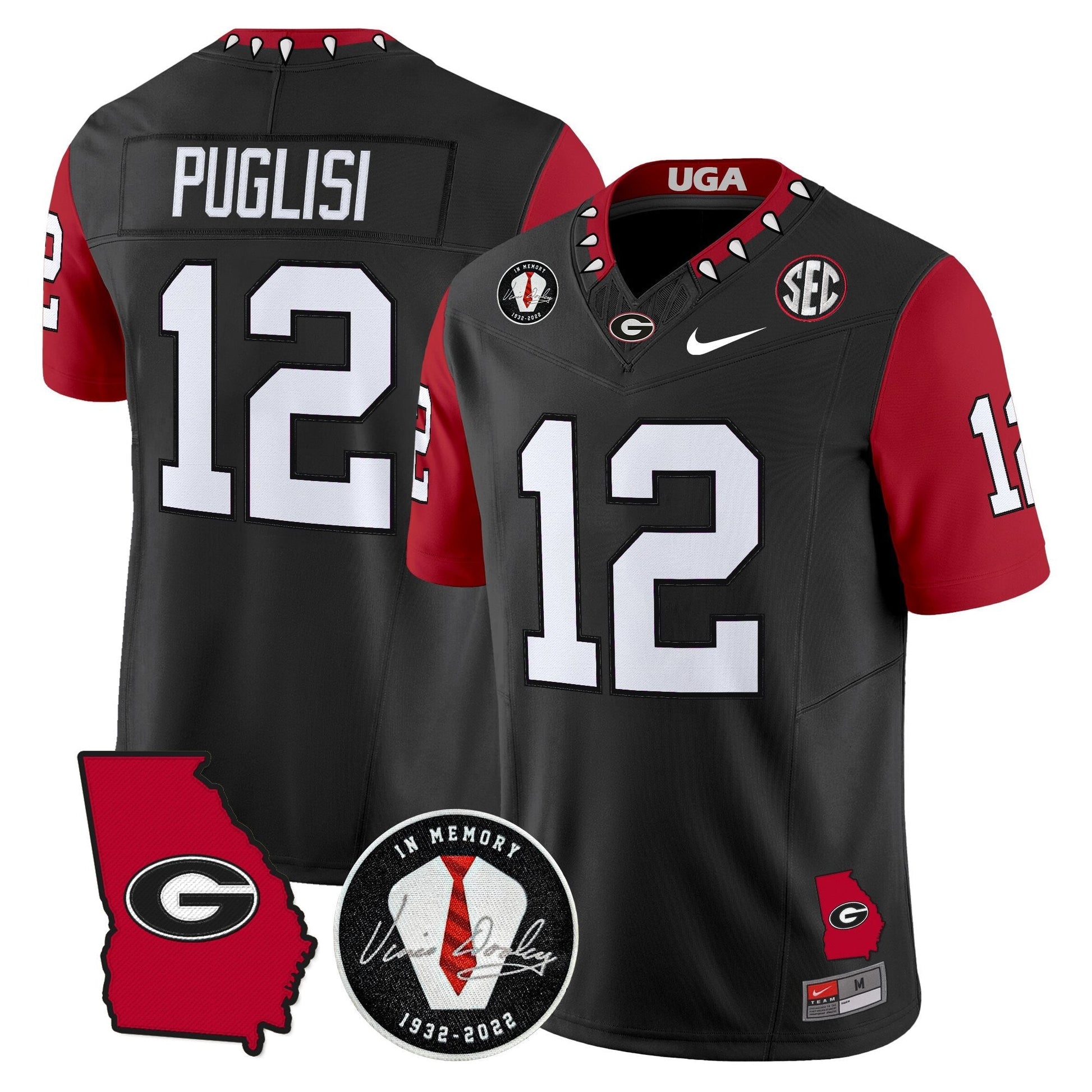 Men's Georgia Bulldogs 2025 Color Sleeves Vapor Limited Jersey - All Stitched
