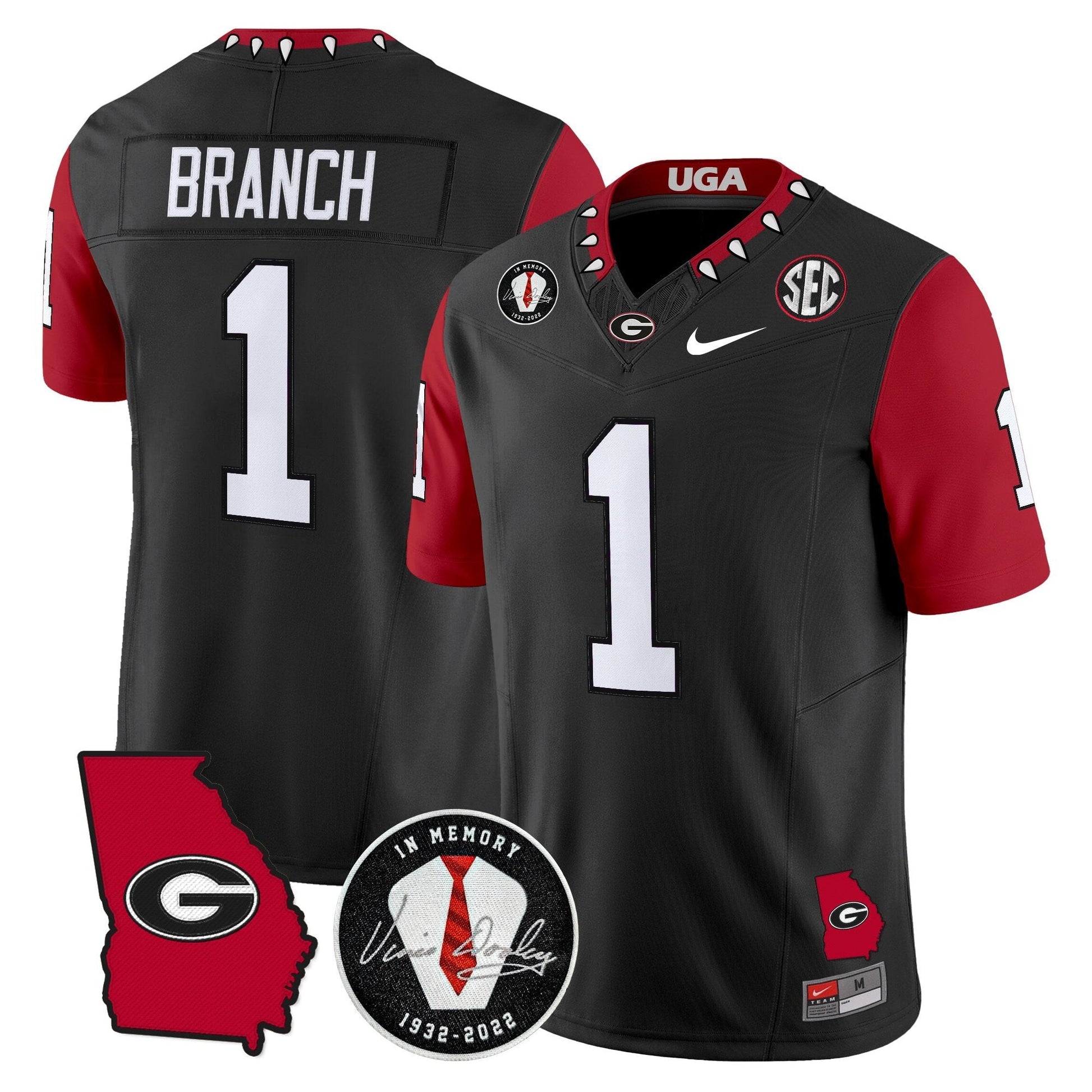 Men's Georgia Bulldogs 2025 Color Sleeves Vapor Limited Jersey - All Stitched