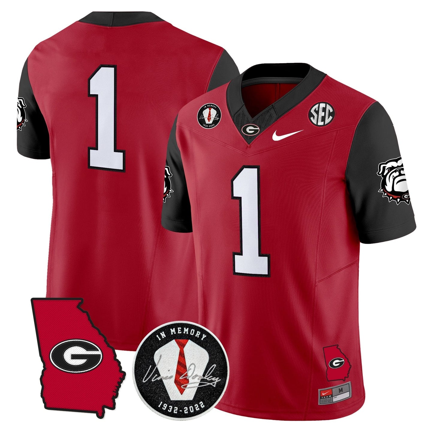 Men's Georgia Bulldogs 2025 Color Sleeves Vapor Limited Jersey - All Stitched