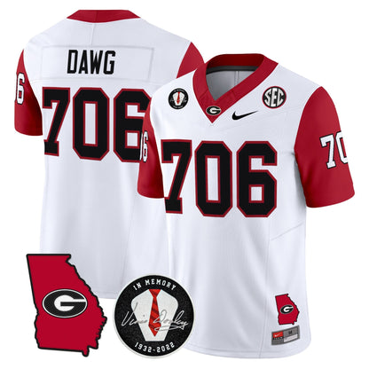 Men's Georgia Bulldogs 2025 Color Sleeves Vapor Limited Jersey - All Stitched
