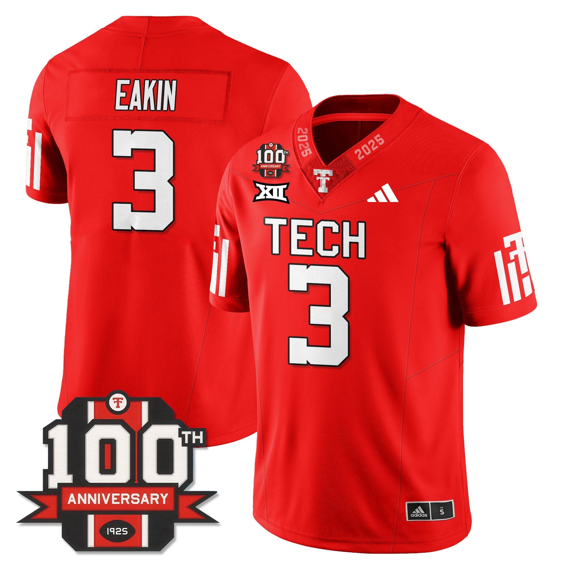 Men's Texas Tech Football 100th Anniversary Jersey - All Stitched