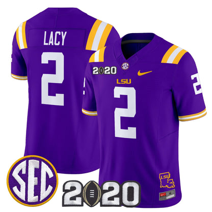 Men's LSU Tigers 2020 National Champions Vapor Limited Jersey - All Stitched