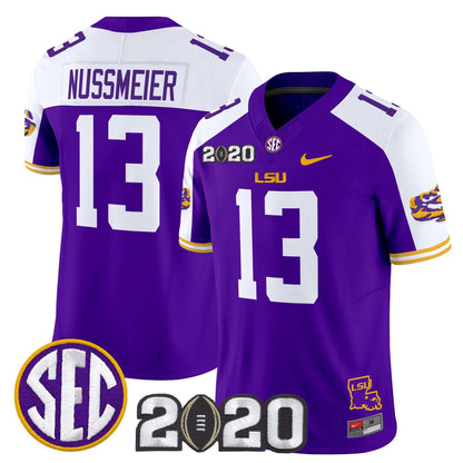Men's LSU Tigers 2020 National Champions Vapor Limited Jersey - All Stitched