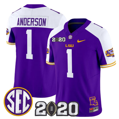 Men's LSU Tigers 2020 National Champions Vapor Limited Jersey - All Stitched