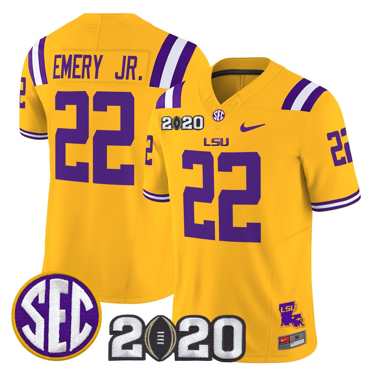 Men's LSU Tigers 2020 National Champions Vapor Limited Jersey - All Stitched