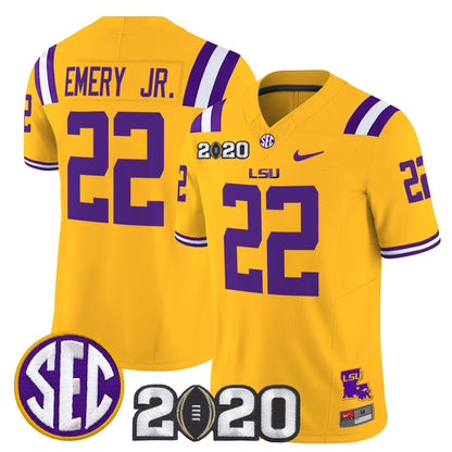 Men's LSU Tigers 2020 National Champions Vapor Limited Jersey - All Stitched