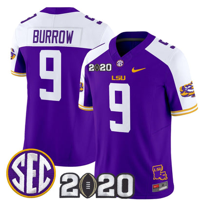 Men's LSU Tigers 2020 National Champions Vapor Limited Jersey - All Stitched