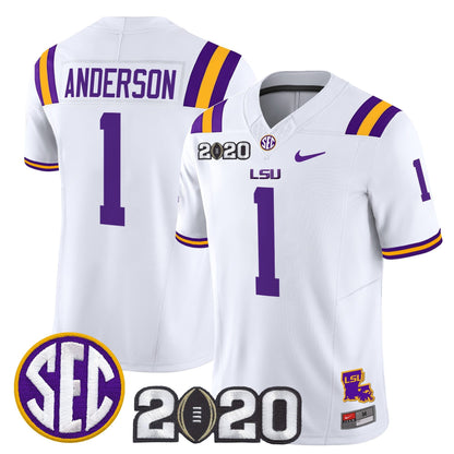 Men's LSU Tigers 2020 National Champions Vapor Limited Jersey - All Stitched