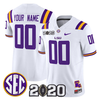 LSU Tigers 2020 National Champions Vapor Limited Custom Jersey - All Stitched