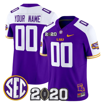 LSU Tigers 2020 National Champions Vapor Limited Custom Jersey - All Stitched