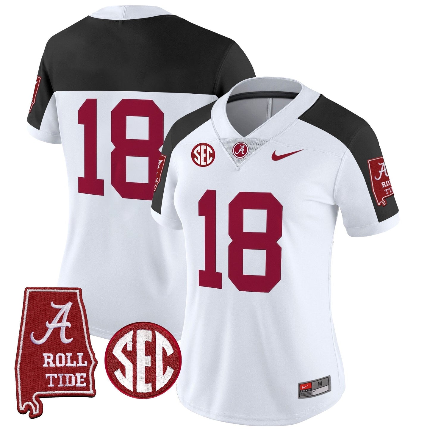 Women's Alabama Crimson Tide 2025 Vapor Limited Jersey - Alabama Map - All Stitched