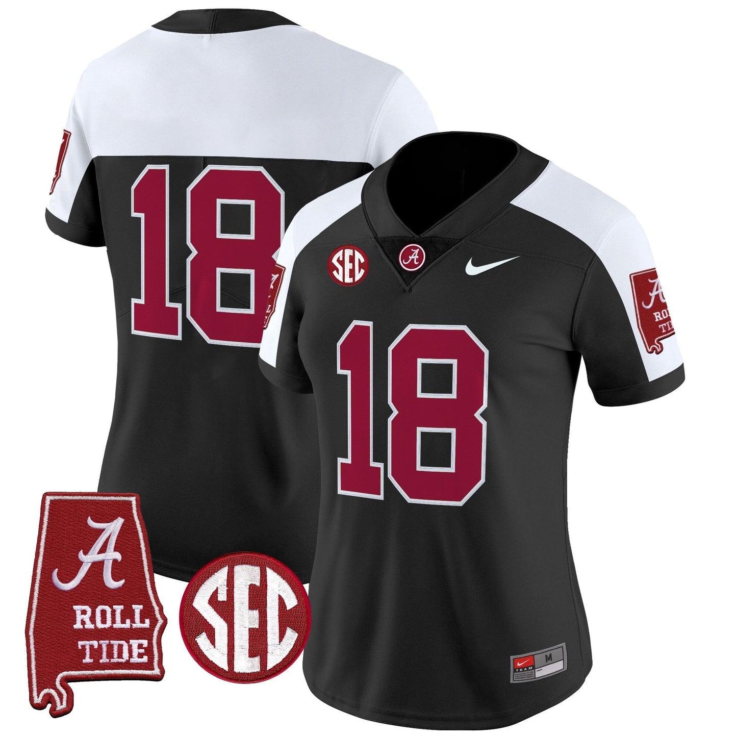 Women's Alabama Crimson Tide 2025 Vapor Limited Jersey - Alabama Map - All Stitched