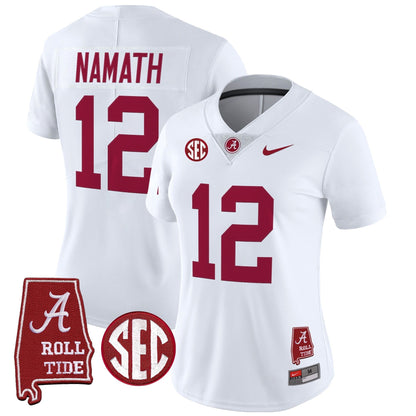 Women's Alabama Crimson Tide 2025 Vapor Limited Jersey - Alabama Map - All Stitched