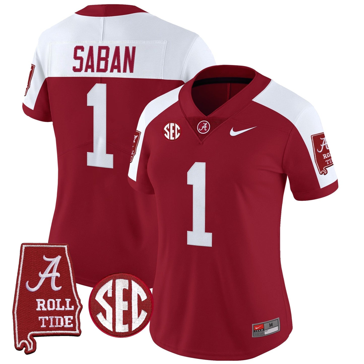 Women's Alabama Crimson Tide 2025 Vapor Limited Jersey - Alabama Map - All Stitched