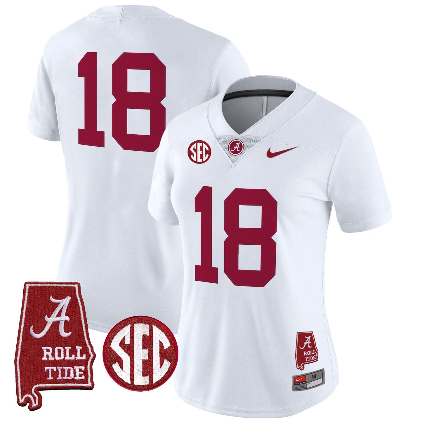 Women's Alabama Crimson Tide 2025 Vapor Limited Jersey - Alabama Map - All Stitched