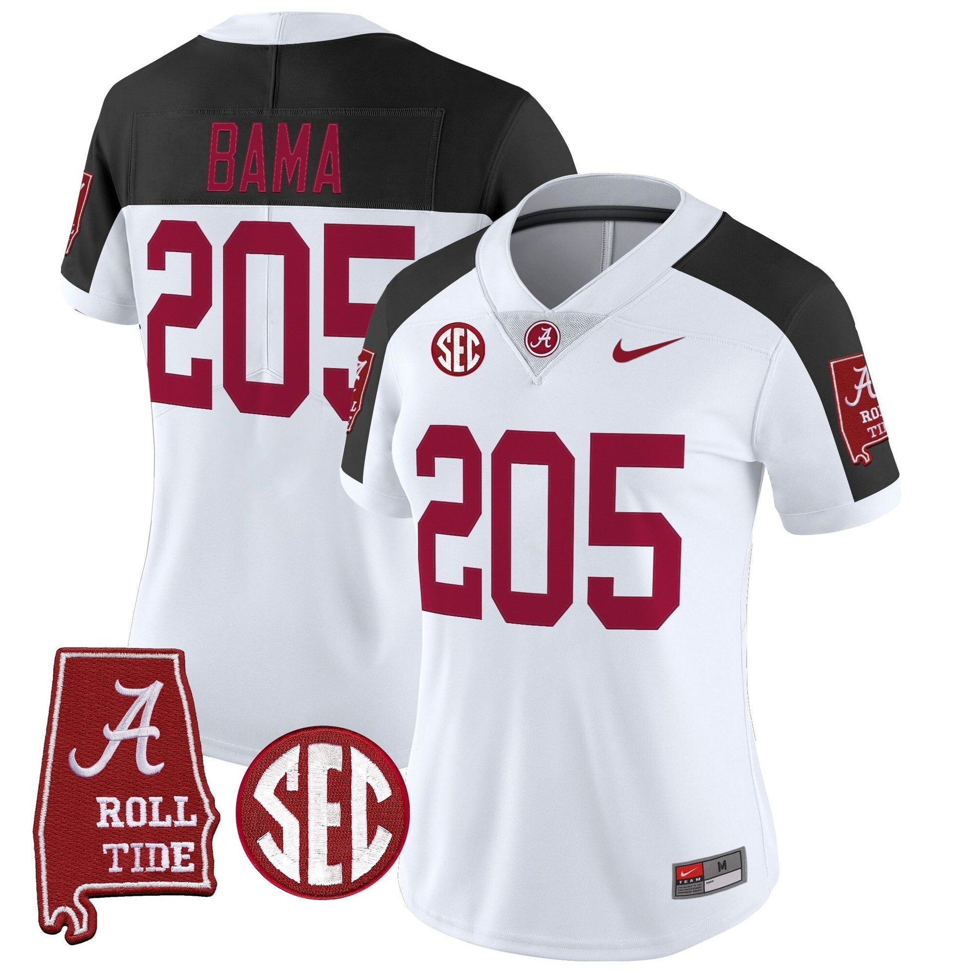 Women's Alabama Crimson Tide 2025 Vapor Limited Jersey - Alabama Map - All Stitched