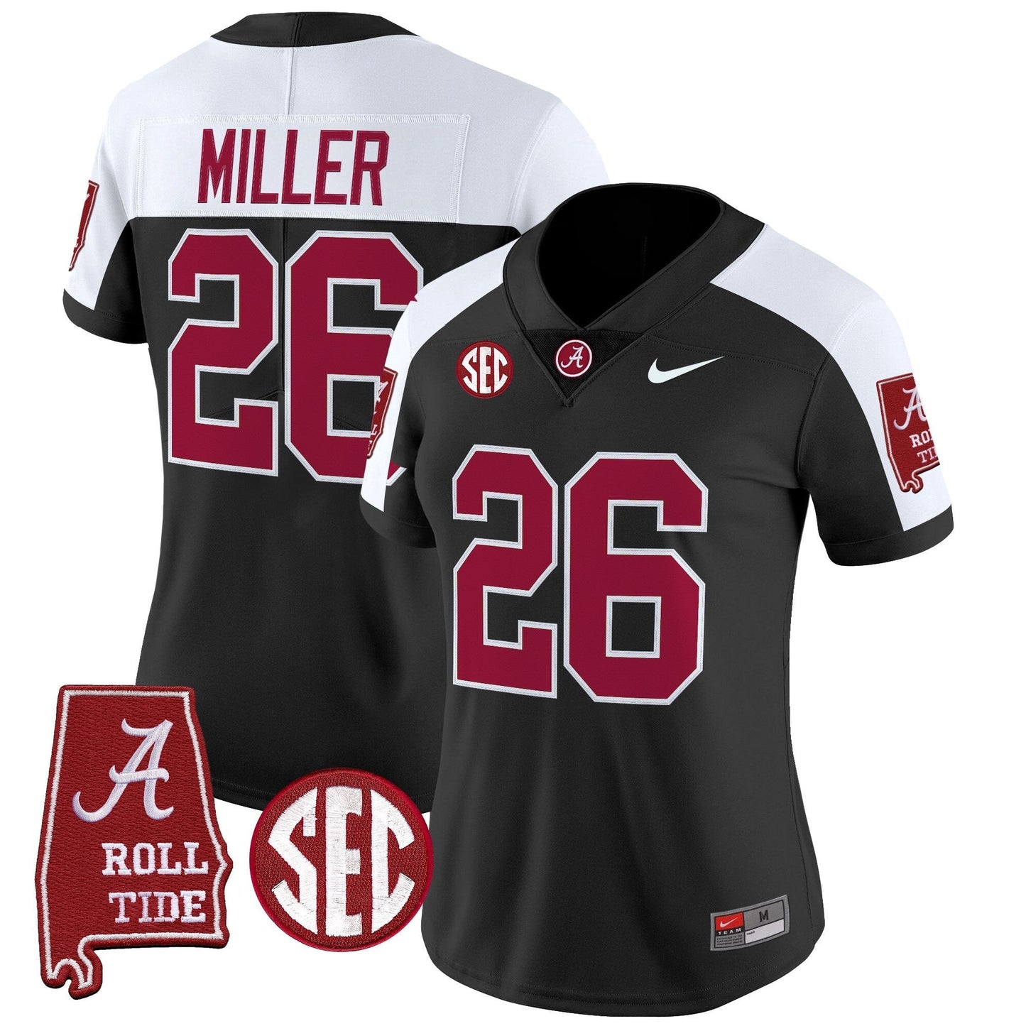 Women's Alabama Crimson Tide 2025 Vapor Limited Jersey - Alabama Map - All Stitched