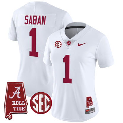 Women's Alabama Crimson Tide 2025 Vapor Limited Jersey - Alabama Map - All Stitched