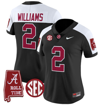 Women's Alabama Crimson Tide 2025 Vapor Limited Jersey - Alabama Map - All Stitched