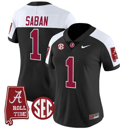 Women's Alabama Crimson Tide 2025 Vapor Limited Jersey - Alabama Map - All Stitched