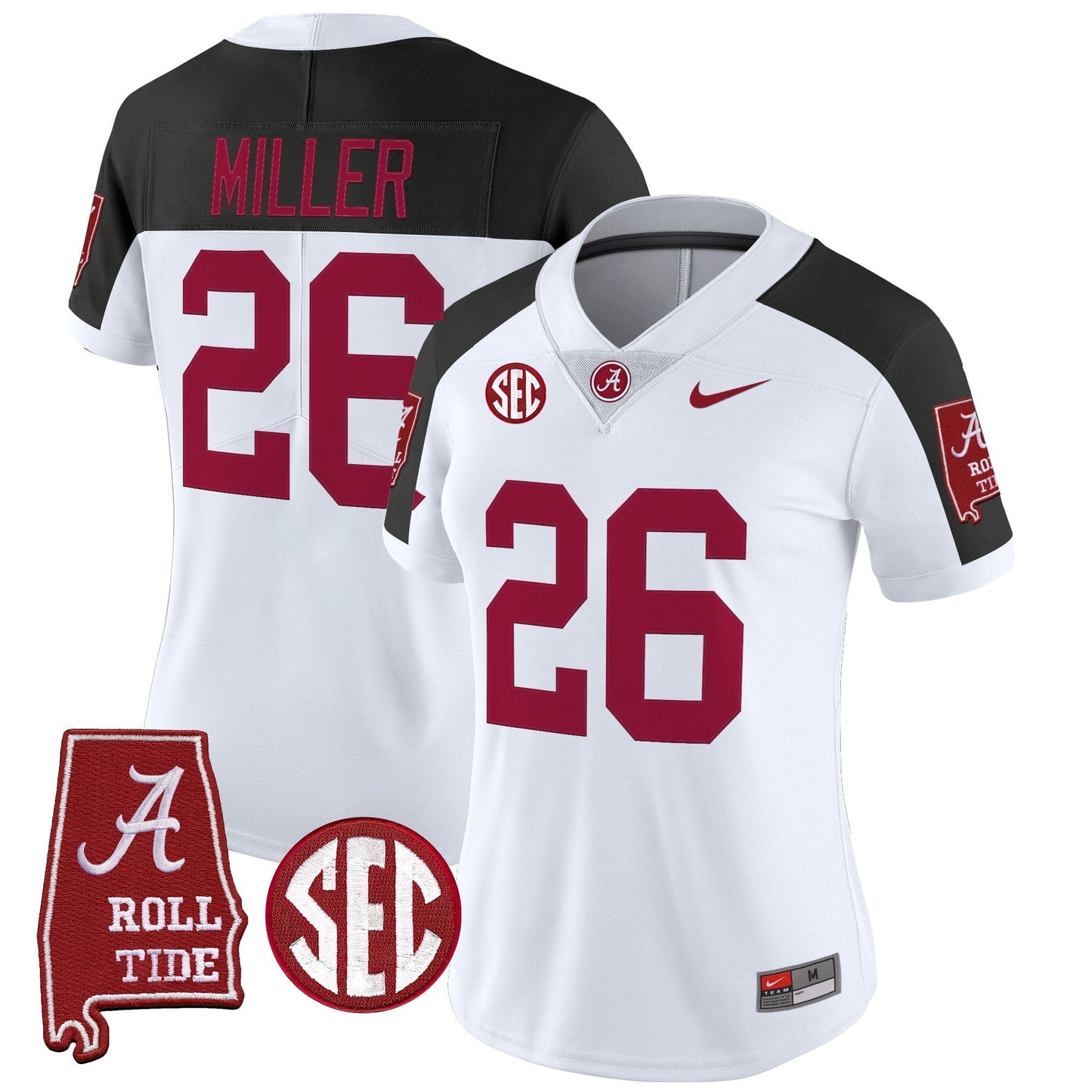 Women's Alabama Crimson Tide 2025 Vapor Limited Jersey - Alabama Map - All Stitched