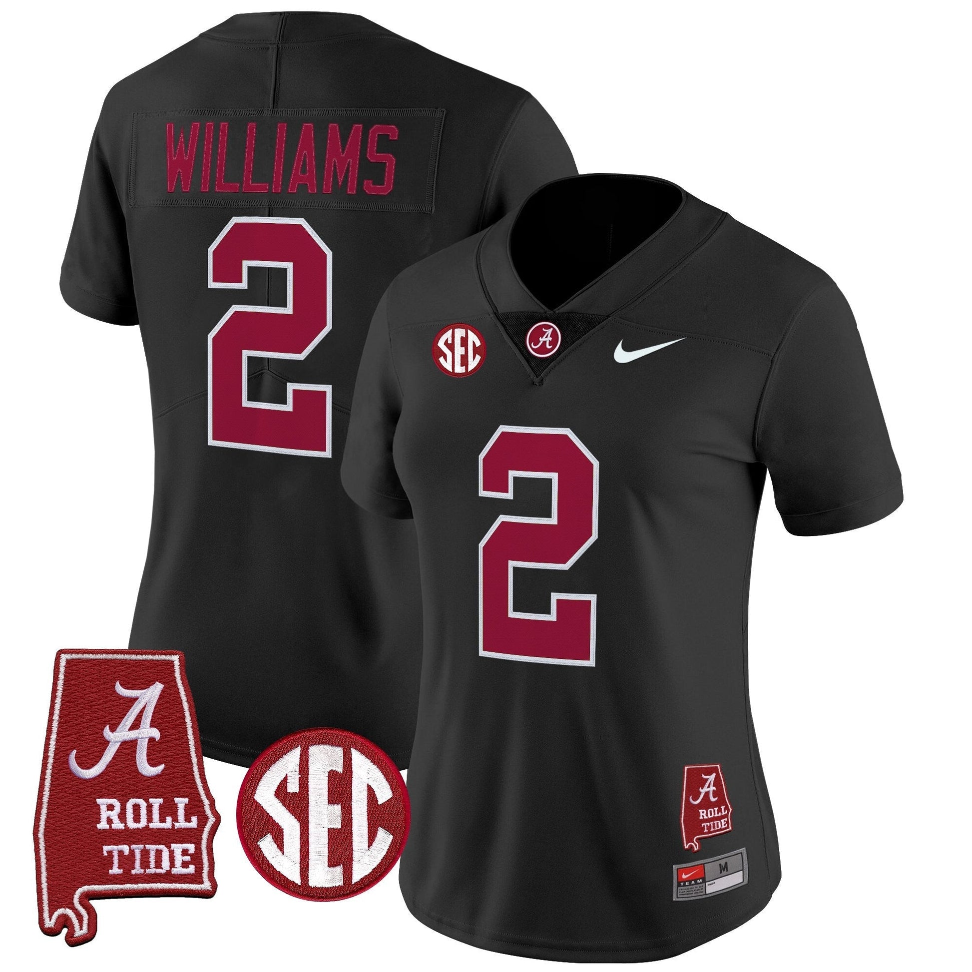 Women's Alabama Crimson Tide 2025 Vapor Limited Jersey - Alabama Map - All Stitched