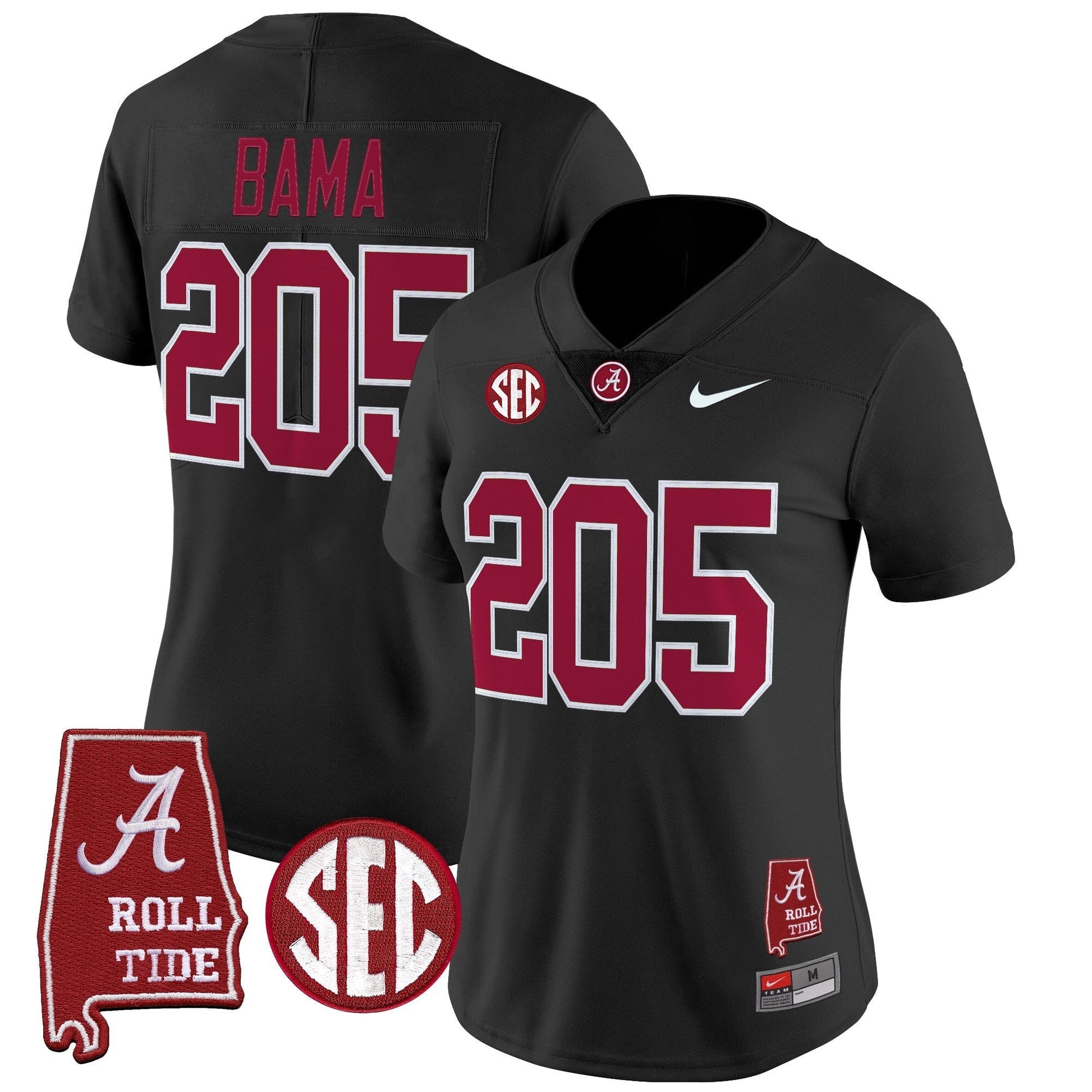 Women's Alabama Crimson Tide 2025 Vapor Limited Jersey - Alabama Map - All Stitched