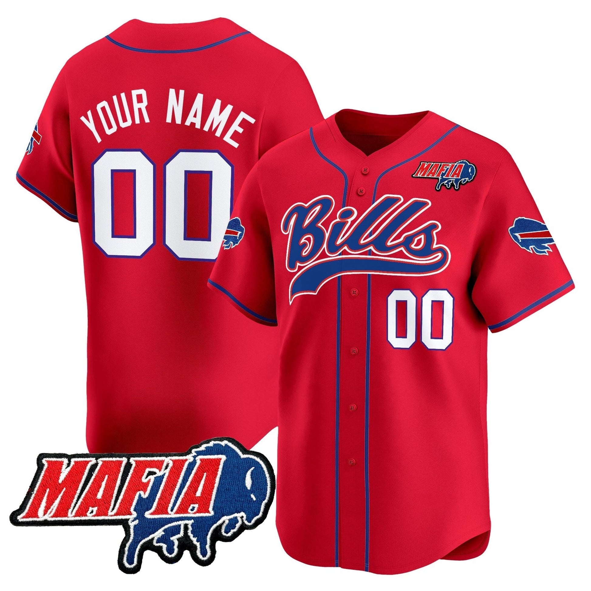 Buffalo Bills 2025 Vapor Baseball Custom Jersey - All Stitched