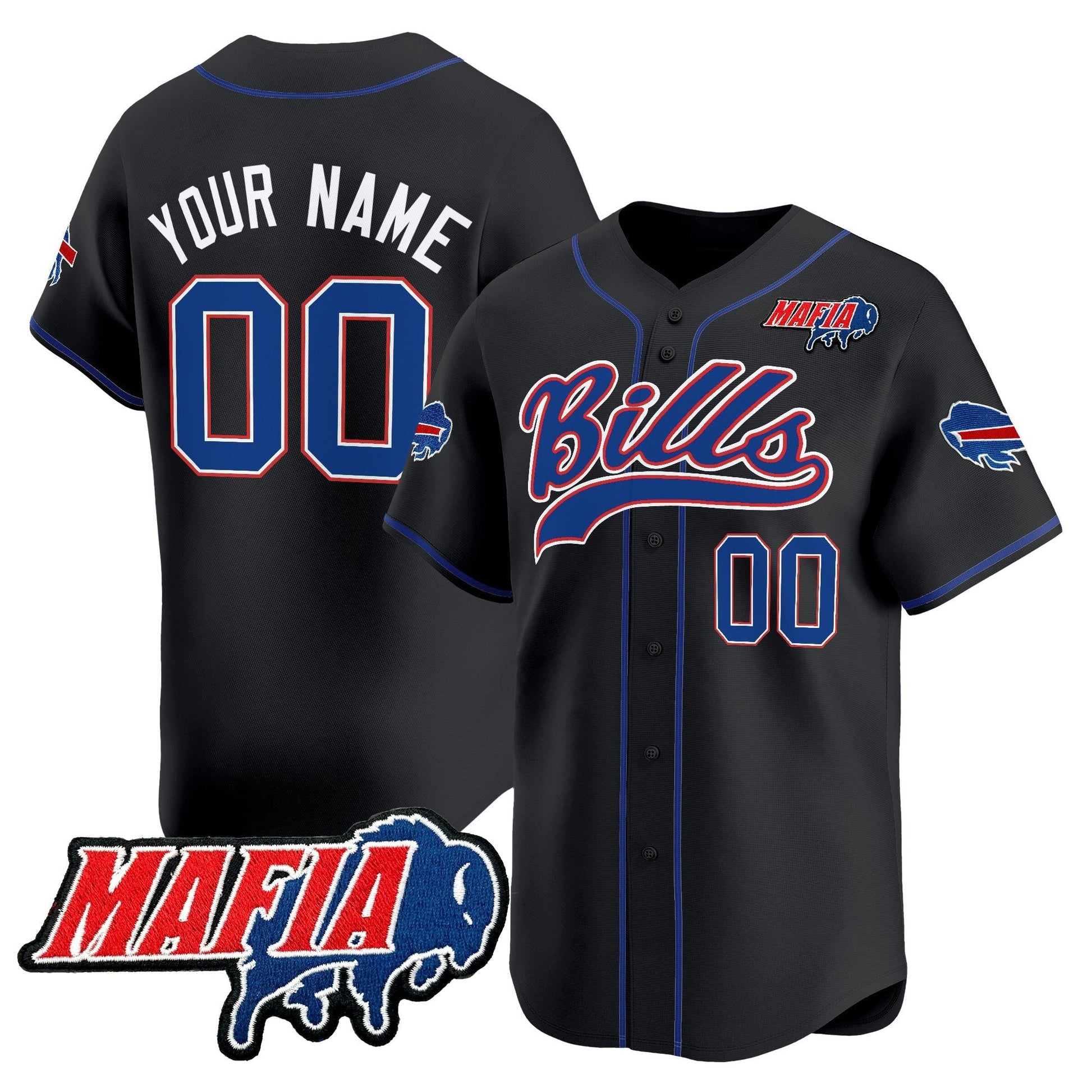Buffalo Bills 2025 Vapor Baseball Custom Jersey - All Stitched