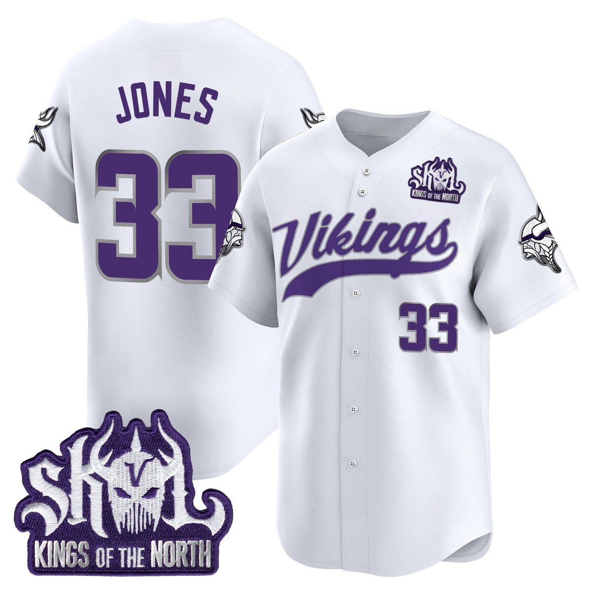 Minnesota Vikings 2025 Vapor Baseball Jersey - Stitched