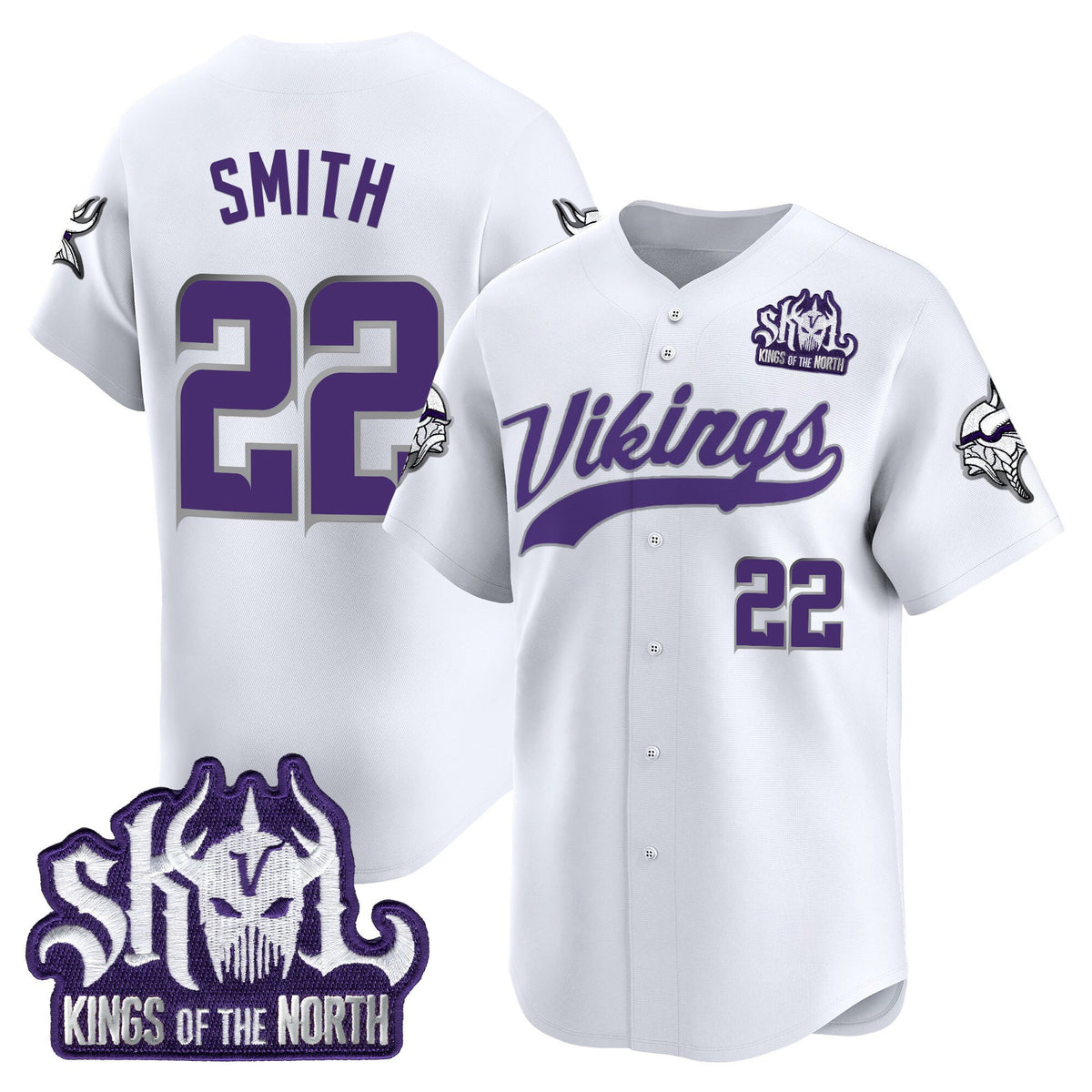 Minnesota Vikings 2025 Vapor Baseball Jersey - Stitched