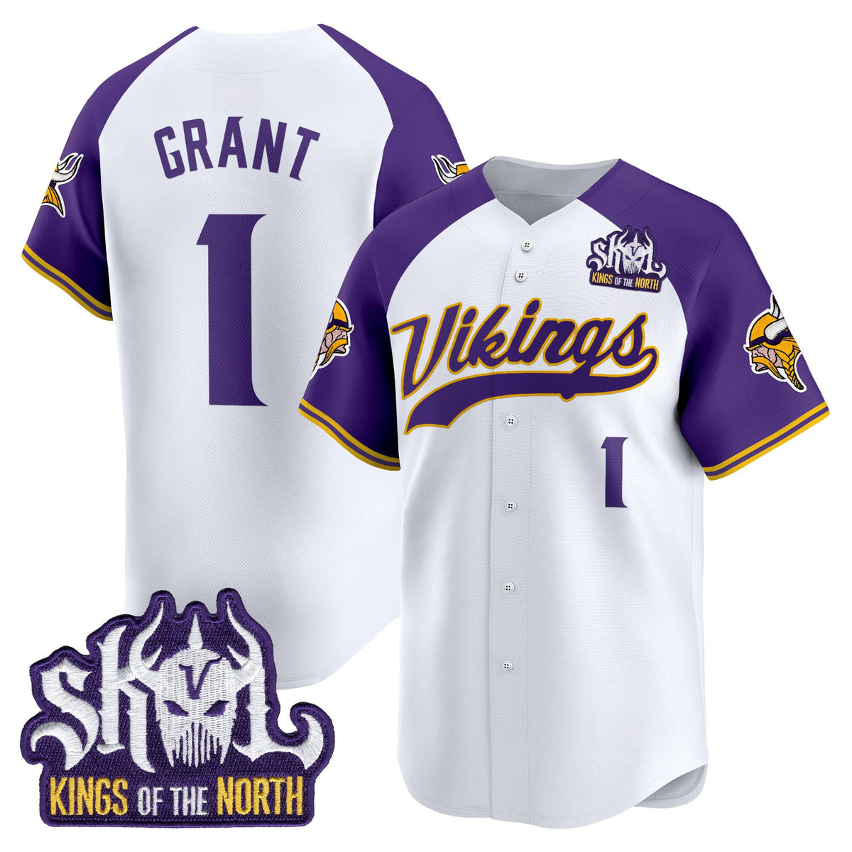 Minnesota Vikings 2025 Vapor Baseball Jersey - Stitched