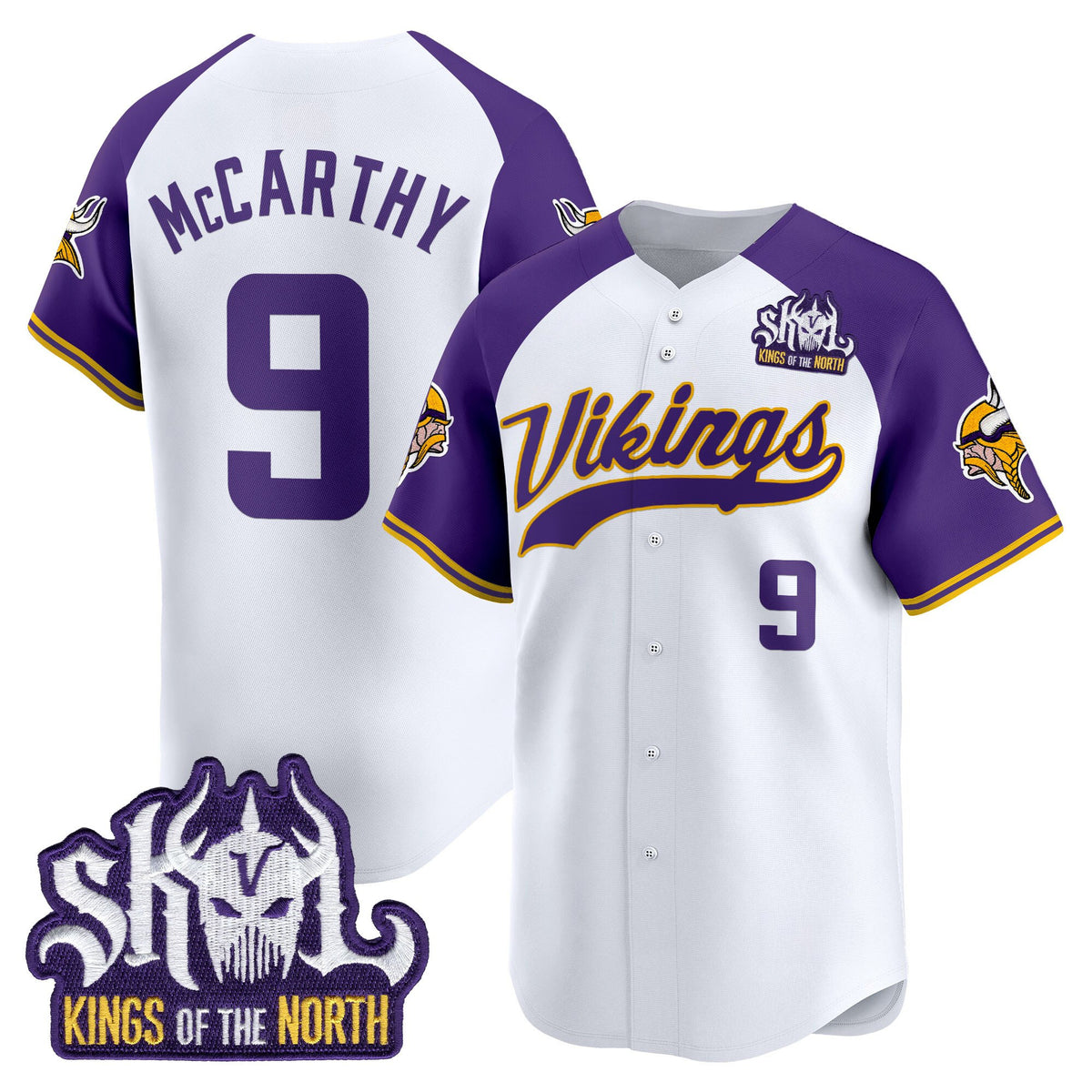 Minnesota Vikings 2025 Vapor Baseball Jersey - Stitched